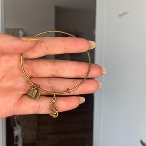 Gold Alex and Ani Music Note Bangle